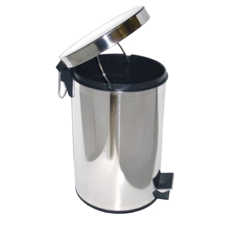 Урна с механизмом поднятия крышки Ksitex GB-5L (хром)