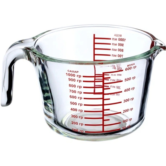 Кувшин мерный 1,0 л, стекл. Regent Inox Linea Franco 93-FR-MR-01-1000