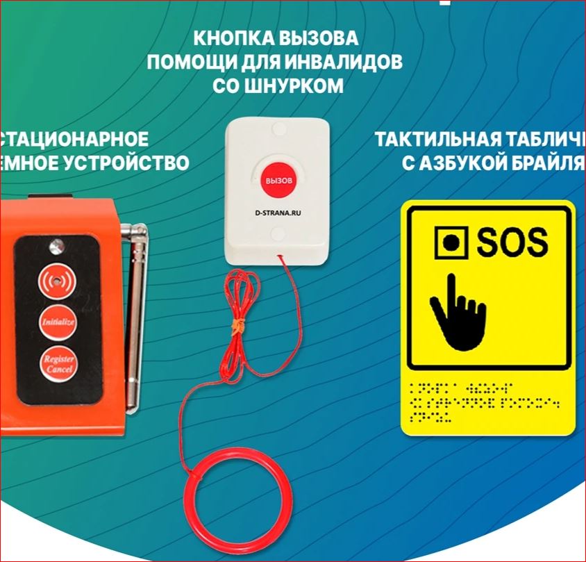 Система вызова помощи в санузел с кнопкой со шнурком А310ш