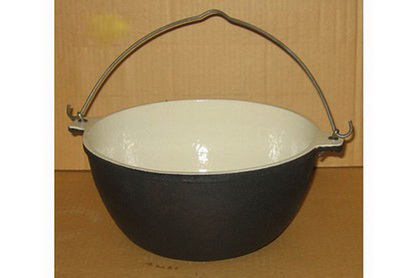Котел 10л. чугун. эмал. б/крышки