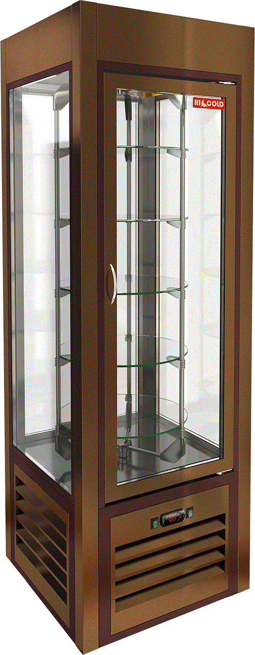 Витрина кондитерская с вращением HICOLD VRC 350 R Sh Bronze FR